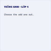 Tiếng Anh lớp 4 Unit 12: Jobs - Vocabulary & Grammar - có đáp án