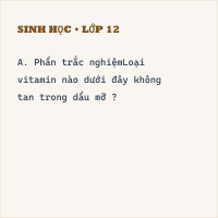 Đề kiểm tra 15 phút Sinh học 8 Học kì 2 có đáp án (Trắc nghiệm - Trắc nghiệm 4)