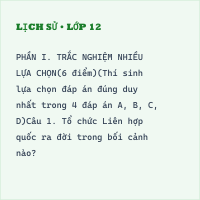 Đề thi cuối kì 1 Sử 12 KNTT có đáp án ( Đề 2)