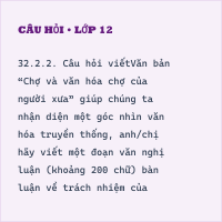 ( Ngữ liệu ngoài sgk ) -Chợ và văn hóa chợ của người xưa