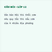 Trắc nghiệm Hội thi thổi cơm có đáp án