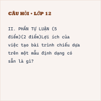 Đề thi giữa kì 2 Tin học 9 có đáp án (Bài số 2 - Đề 3)
