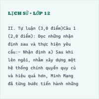 Đề thi giữa kì 2 Sử 11 CD có đáp án ( Đề 3) - Thumbnail