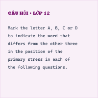 Trắc nghiệm Unit 5 Phonetics and Speaking
