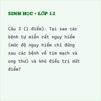 Bộ đề thi cuối kì 1 Sinh học 11 có đáp án - Đề 2