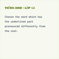 Trắc nghiệm Tiếng Anh 11 : Ngữ âm: Cách đọc dạng rút gọn có đáp án