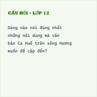 Trắc nghiệm Ca Huế trên sông Hương có đáp án