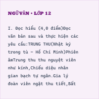 Đề cuối kì 2 Văn 12 có đáp án - Đề 3