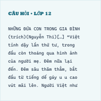 (Ngữ liệu ngoài sgk) Những đứa con trong gia đình