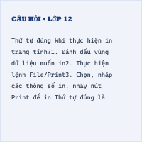 Trắc nghiệm Tin học 7 Bài 10 có đáp án (Phần 2)