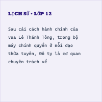 Trắc nghiệm Sử 11 KNTT Bài 10. Cuộc cải cách của Lê Thánh Tông (thế kỉ XV) có đáp án