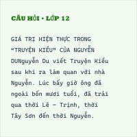 (Ngữ liệu ngoài sgk) Giá trị hiện thực trong Truyện Kiều của Nguyễn Du