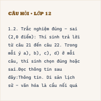 Bộ đề thi cuối kì 1 Lịch sử 10 cấu trúc mới có đáp án - Đề 1