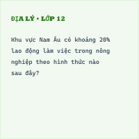 Trắc nghiệm Địa Lí Bài 58 (có đáp án): Khu vực Nam Âu
