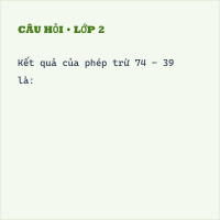 Đề kiểm tra Toán lớp 2 Học kì 1 - Bộ sách có đáp án (Đề 16)