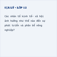 Đề kiểm tra Địa Lí 10 Chương 7 (Đề 2)