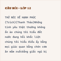(Ngữ liệu ngoài sgk) Thử nói về hạnh phúc
