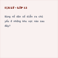 Trắc nghiệm Địa Lí Bài 1: (có đáp án) Dân số (phần 2)