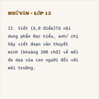Bộ đề thi giữa học kì 1 Văn 11 cấu trúc mới có đáp án - Đề 6