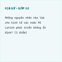 Đề thi giữa kì Địa Lí 11 (Đề 3- có đáp án và thang điểm chi tiết)