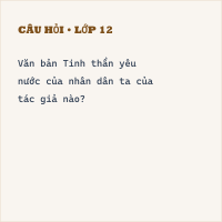 Trắc nghiệm Tinh thần yêu nước của nhân dân ta có đáp án