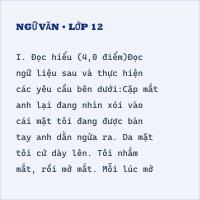 Bộ đề thi giữa kỳ 2 Văn 10 cấu trúc mới có đáp án - Đề 7