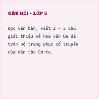 Bài tập hàng ngày Tiếng Việt lớp 5 Bài 12: Vũ điệu trên nền thổ cẩm có đáp án