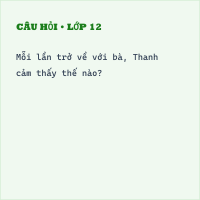 Trắc nghiệm Về thăm bà có đáp án