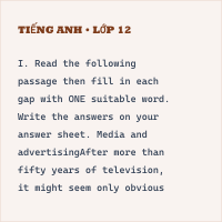 Đề thi HSG Tiếng Anh 9 Tỉnh Thanh Hóa năm 2023 có đáp án