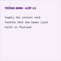 Đề thi Tiếng Anh 9 Thí điểm Học kì 1 có đáp án (Đề 4)