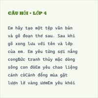 Bộ đề thi cuối kì 1 Tin học lớp 4 có đáp án ( Đề 3)