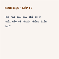 Trắc nghiệm Sinh học 10 Bài 25 có đáp án