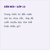 Trắc nghiệm nhà thơ Thanh Hải có đáp án