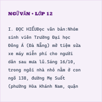(2024) Đề thi thử tốt nghiệp THPT môn Văn sở Bạc Liêu lần 1 có đáp án