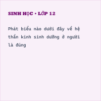 Trắc nghiệm Sinh Học Bài 48: (có đáp án) Hệ thần kinh sinh dưỡng (Phần 2)