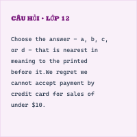 Bài tập Trắc nghiệm Unit 3 Writing