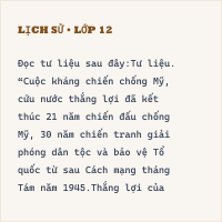 Đề thi cuối kì 1 Sử 12 CD có đáp án ( Đề 3)
