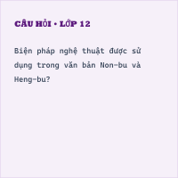 Trắc nghiệm Non-bu và Heung-bu có đáp án