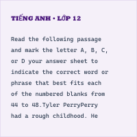 Đề thi thử Tiếng Anh chuẩn cấu trúc bộ giáo dục có lời giải chi tiết(p20)