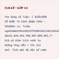 Đề thi giữa kì 1 Địa Lí 9 có đáp án (Đề 3)