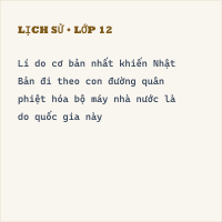 Trắc nghiệm Lịch Sử Bài 19 (có đáp án): Nhật Bản giữa hai cuộc chiến tranh thế giới (phần 2)